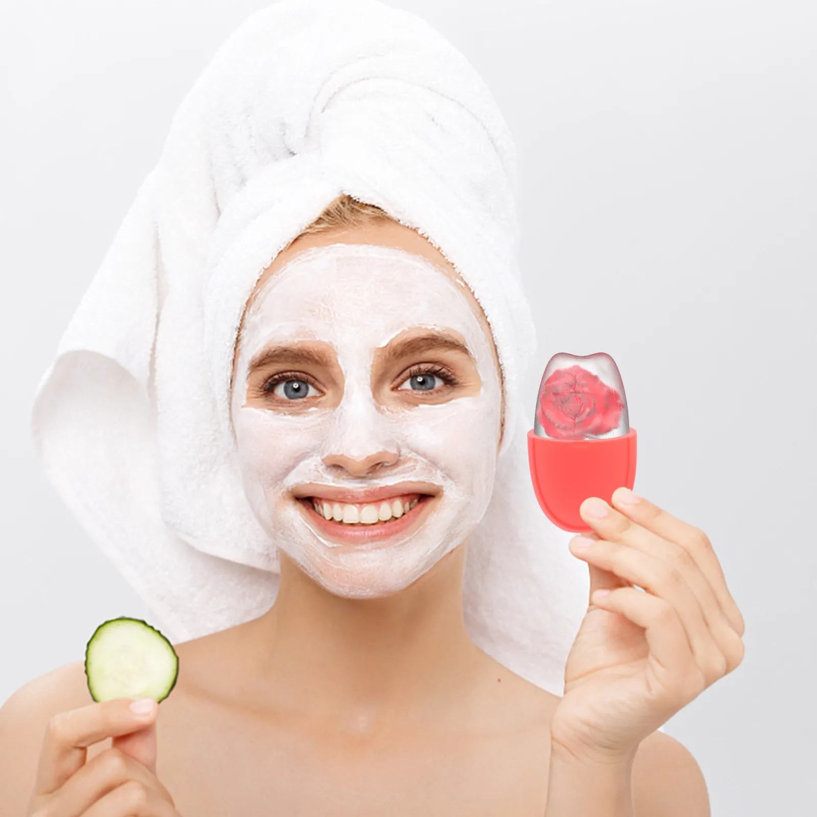 Silicone Reusable Facial Cooling Tool Deep Tissue Massage Blood Circulation Portable Face Eye Massager Compact