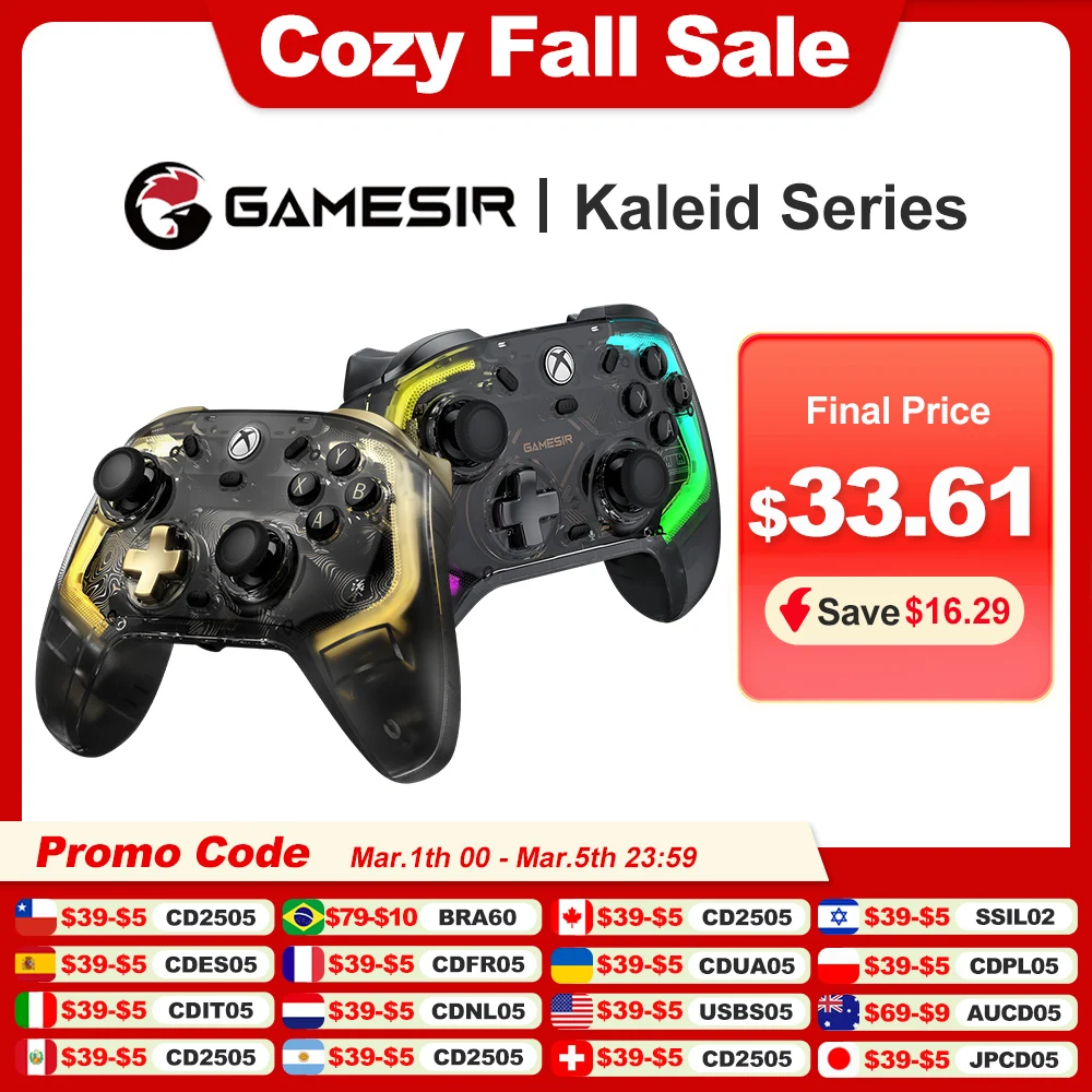 GameSir Kaleid シリーズ Kaleid & Kaleid Flux Xbox 有線ゲーム コントローラー ゲームパッド Xbox X S One PC Steam 用 ホール効果テクノロジー搭載