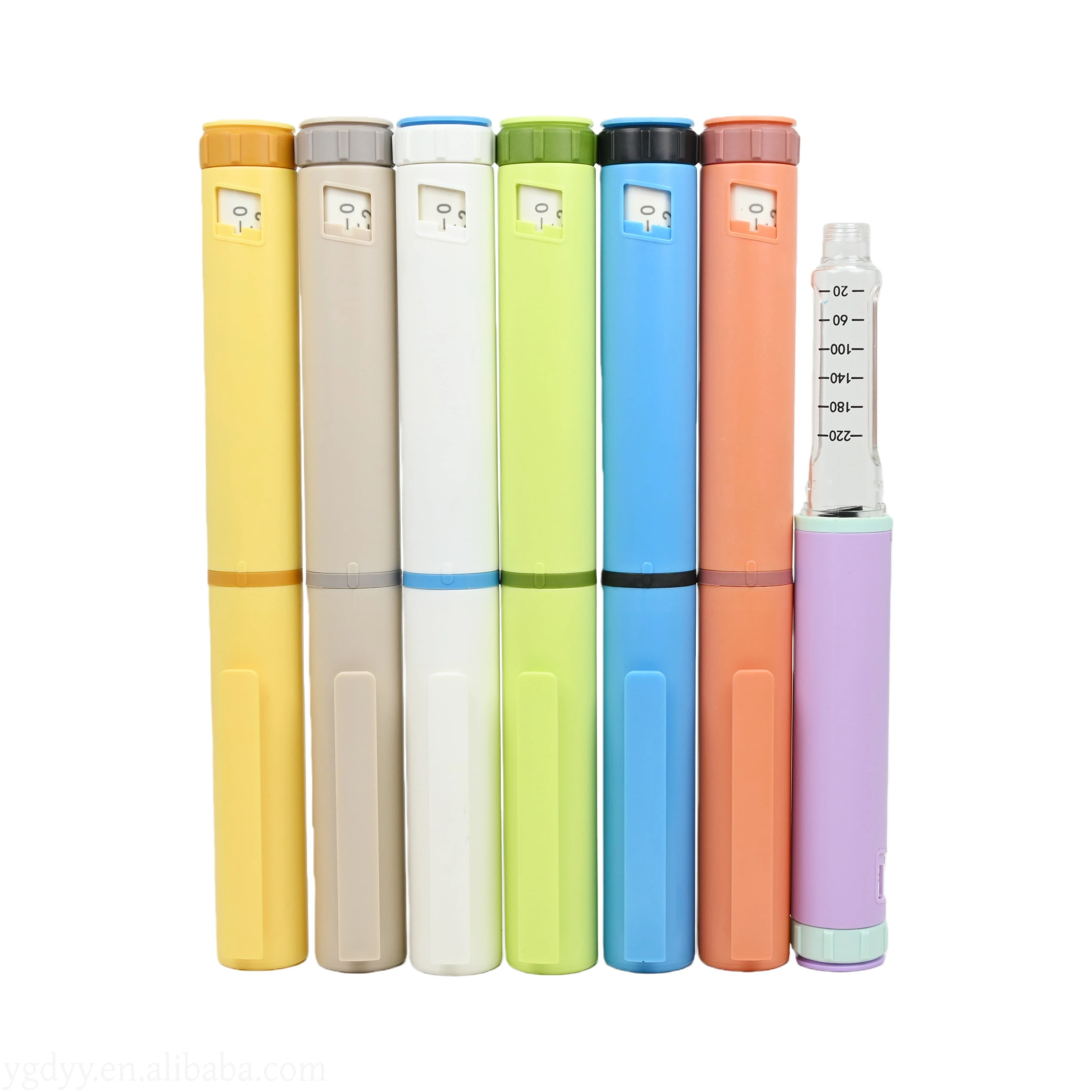 Good Review Plastic 3ml Colorful Reusable Insulin Syringe Set Peptide Pen 60U Injection Pen With 31G