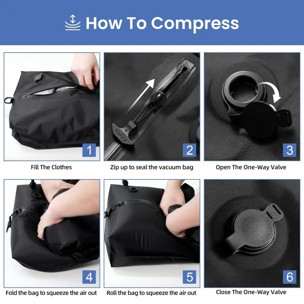 Reusable Vacuum Bags for Travel Dustproof Space Saver Vacuum Compression Bag Waterproof Luggage Vacuum Storage Bag Suitcase view 3