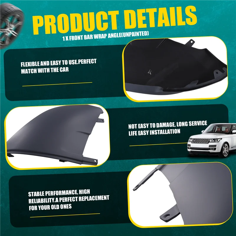 

Bumper Cover Fascia Front Bar Wrap Angle For Range Rover Hand Sport