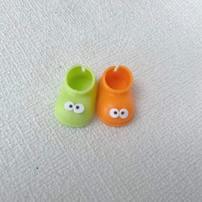 LABUBU-zapatos para muñecas de 1 a 3a generación, accesorios, bonitos y juguetones, ojos pequeños pintados a mano, zapatos coloridos, Botas de lluvia mixtas, 15/17cm
