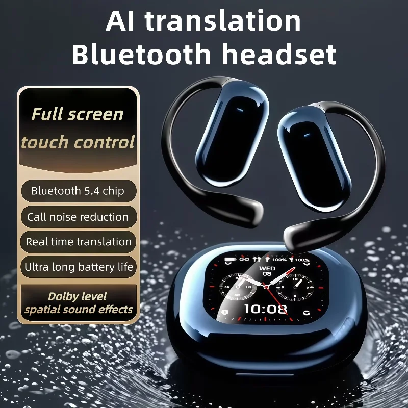 Q16S AI traduction traducteur en temps réel écouteurs 140 langues et Accents Bluetooth 5.4 traduction écouteurs étanche IPX5