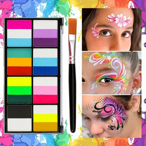 Rainbow Stripe Face Paint Palette