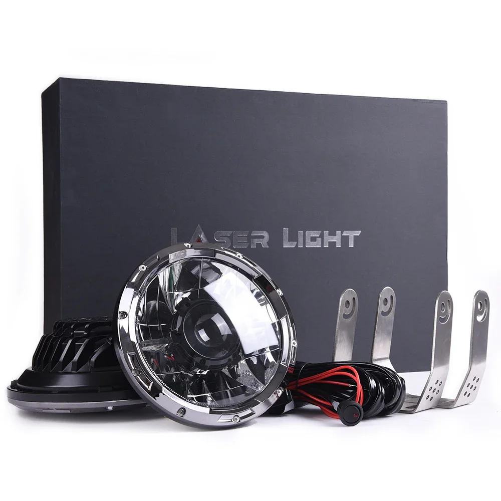 ألمع 7 بوصة شعاع مستدير مختوم المصابيح الأمامية لما بعد البيع للسيارات الخفيفة