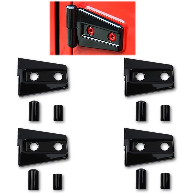 New 8pcs Black Door Hinge Cover For Jeep Wrangler 4 Door 2007 - 2016 4pcs Door Hinge Cover For Jeep Wrangler JK Unlimited 2 Door