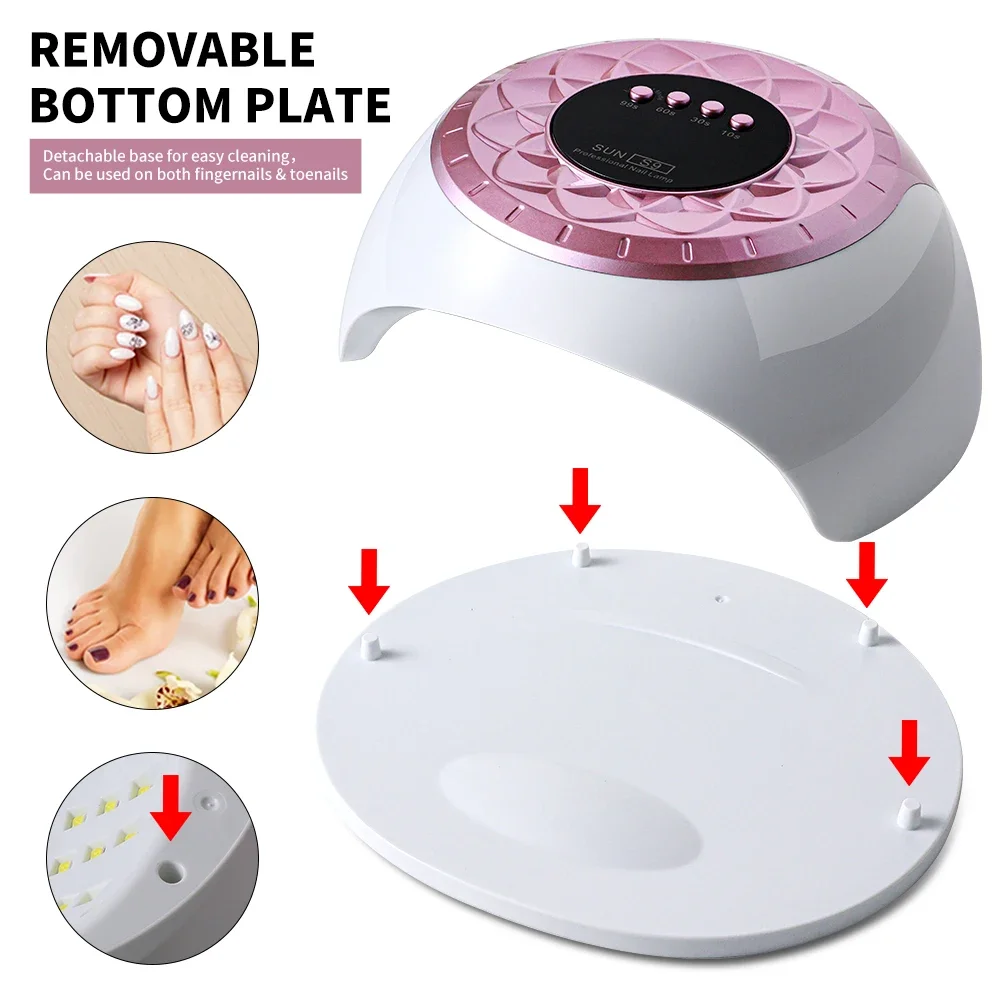 S9 268 W UV LED Nageldrooglamp Professionele UV Nail Art Droger Licht voor Gelnagels 57 Kralen Snel uithardende UV Gel Polish Lamp