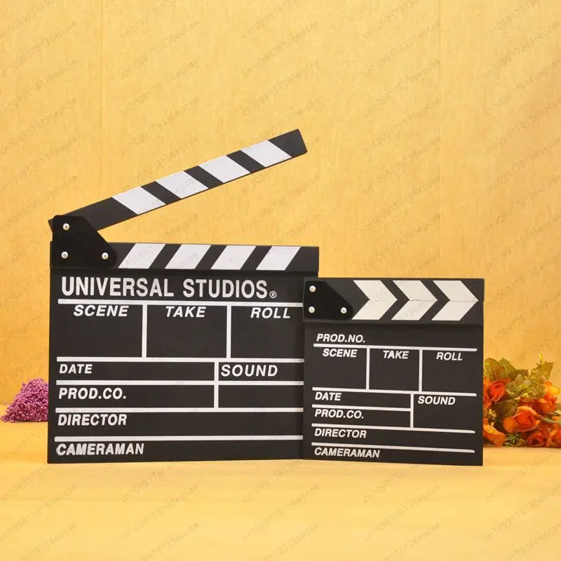 Wooden director's field board, English version, movie slap board, wedding dress studio shooting auxiliary props, ornaments