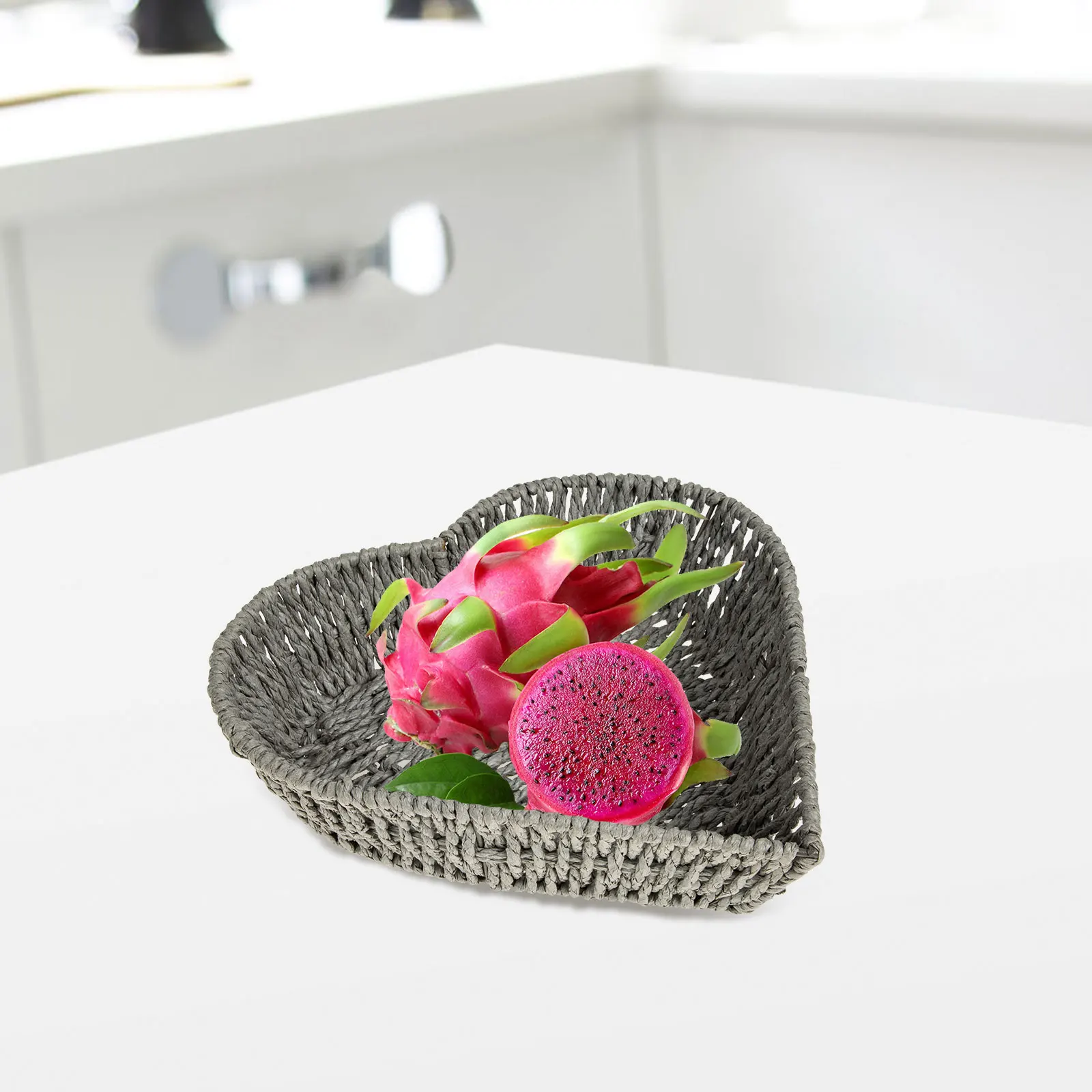 

Heart Shaped Basket Large Plate Fruit Platter Food Storage Tray Desktop Organizer Sturdy High Grade Material Compact Size