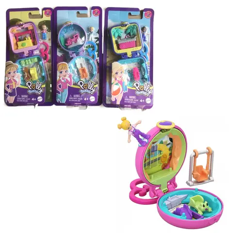 New Surprise Doll Polly Pocket Pet Center Compact with Removable Doghouse Surprise Revealss Holiday Gift To The Girl
