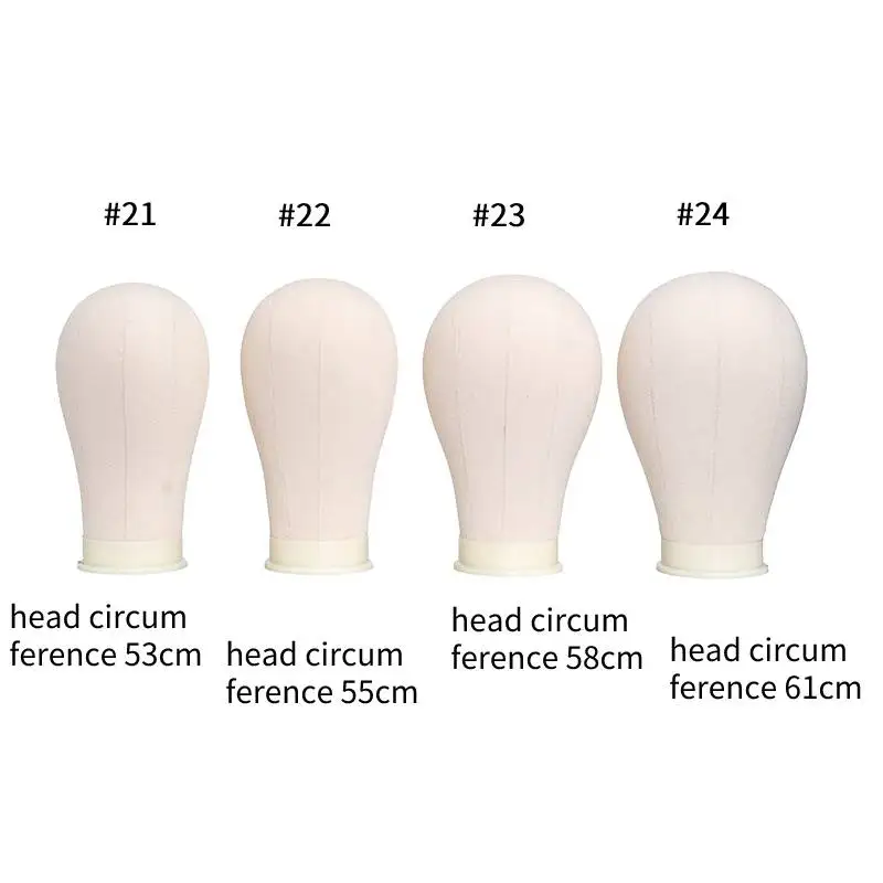 Canvas Block Wig Head Bald Training Mannequin Head for Wig Display Head to Put Wigs Styling Manikin Head Canvas Block Head