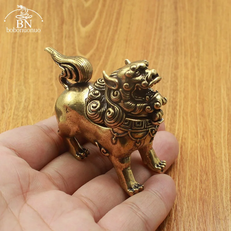 73g Copper Design Tibetan Style Mini Bronze Kirin Incense Burner Censer Craft Home Decors Living Yoga Kung Fu Room Ornaments