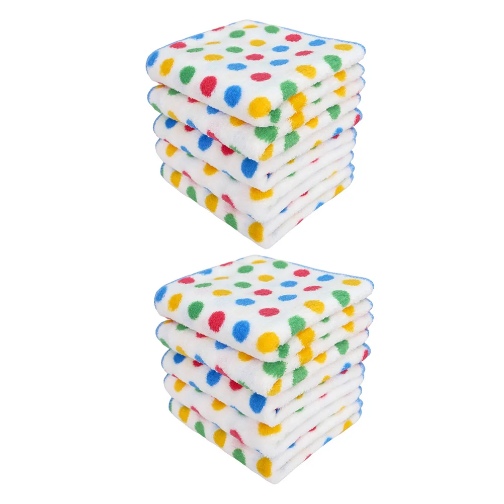 

10Pcs Round Dot Dish Cloths Highly Absorbent Quick Drying Non Scratch Scrubbers for Kitchen Cleaning Household Use