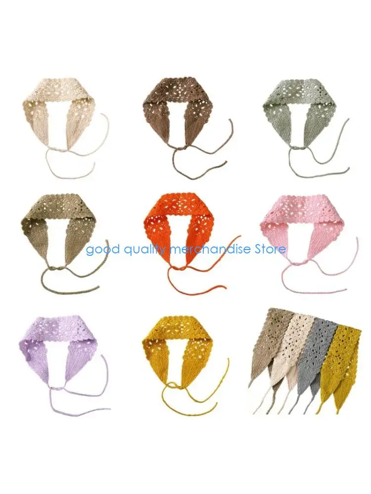 

Y5JD Floral Crochet Hair Bands Women Bandanas Headwear Hairband for Women Girls