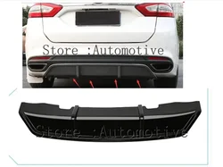 Rear Bumper Diffuser Bodykit For Ford Mondeo Fusion 2013 14 15 16 17 18+ ABS Plastic Material Carbon Black Bumper Diffuser Parts