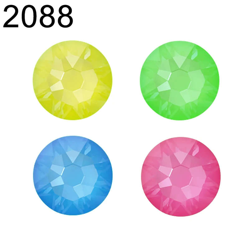 (24PCS) 2088 Electric Lacquer Ignite Effects XIRIUS Rose Flat Back No Hotfix Original Crystals from Austria for Nail Art Jewelry