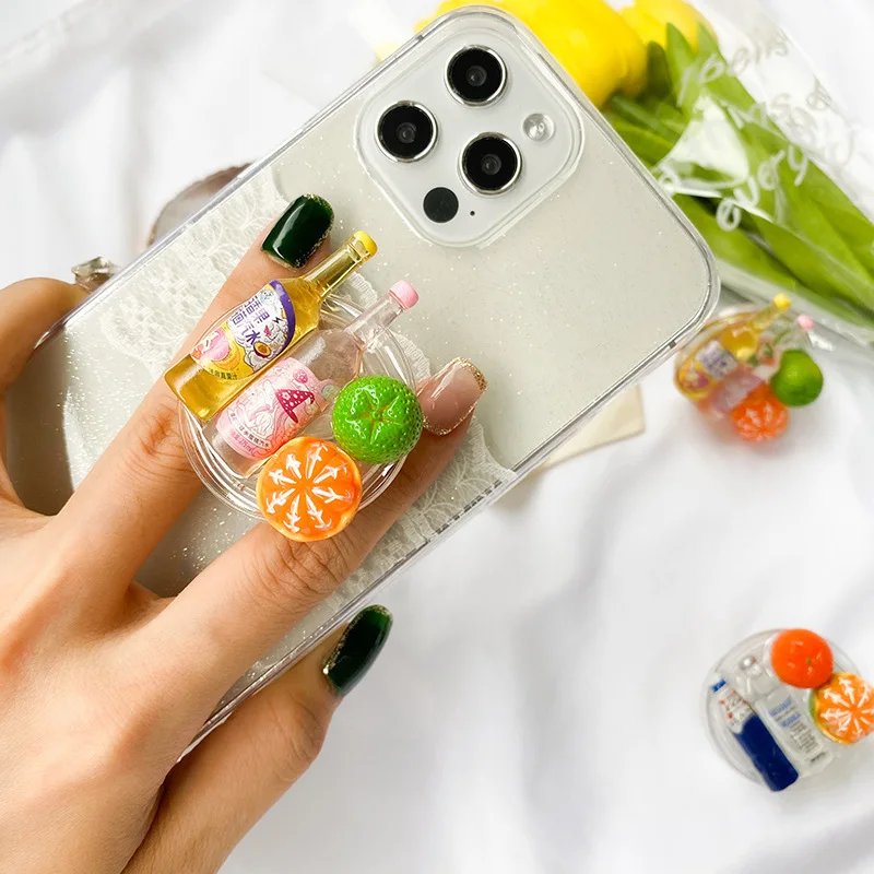 Getränketropfer mit Biergeschmack, selbstklebender Luftkissenhalter für Mobiltelefone, Aufbewahrungsring-Schnalle, für faule Personen, die Drama beobachtet