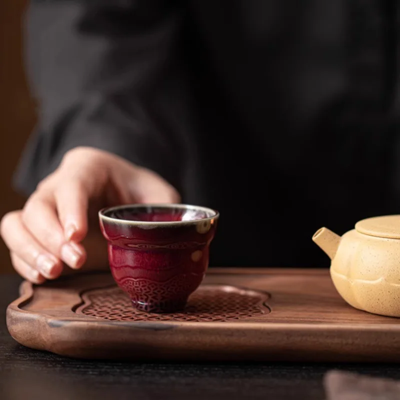 Five Famous Kilns Tea Set Gift Luxury Kung Fu Tea Set Thousand Miles of Rivers and Mountains Cultural Creative Ceramic Souvenirl