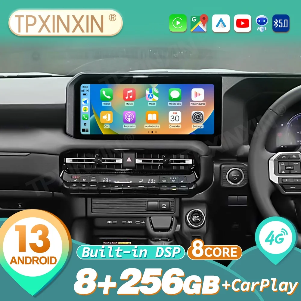 

12.3 Inch Android For Toyota Prado 2024 Car Radio Automotive Multimedia Stereo Player GPS Navi Head Unit Carplay Auto WiFi 4G