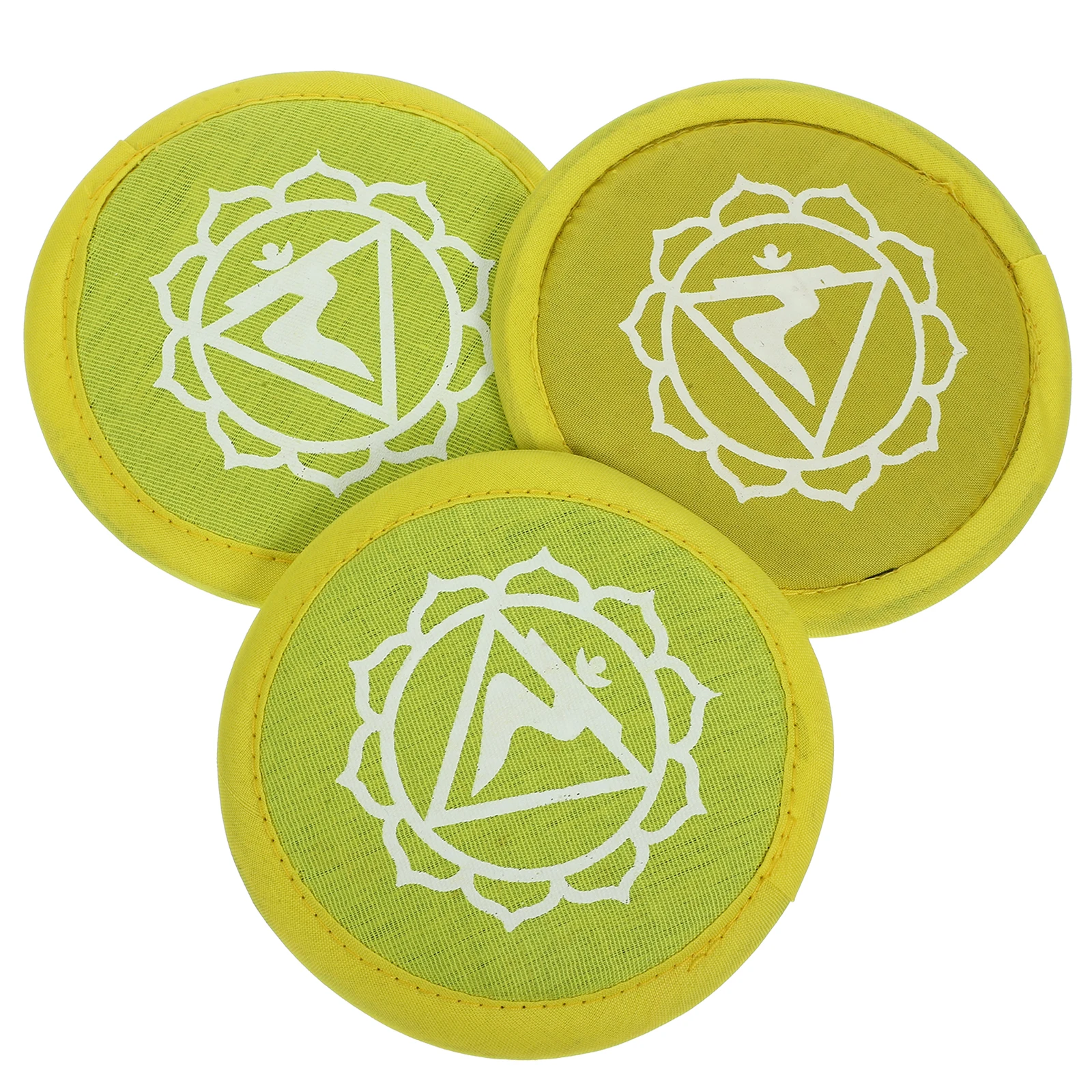 

3pcs Sound Cushion Cloth Pad For Singing Bowl Meditation Supplies Temple Bowl Accessory Embroidered Design Small Light