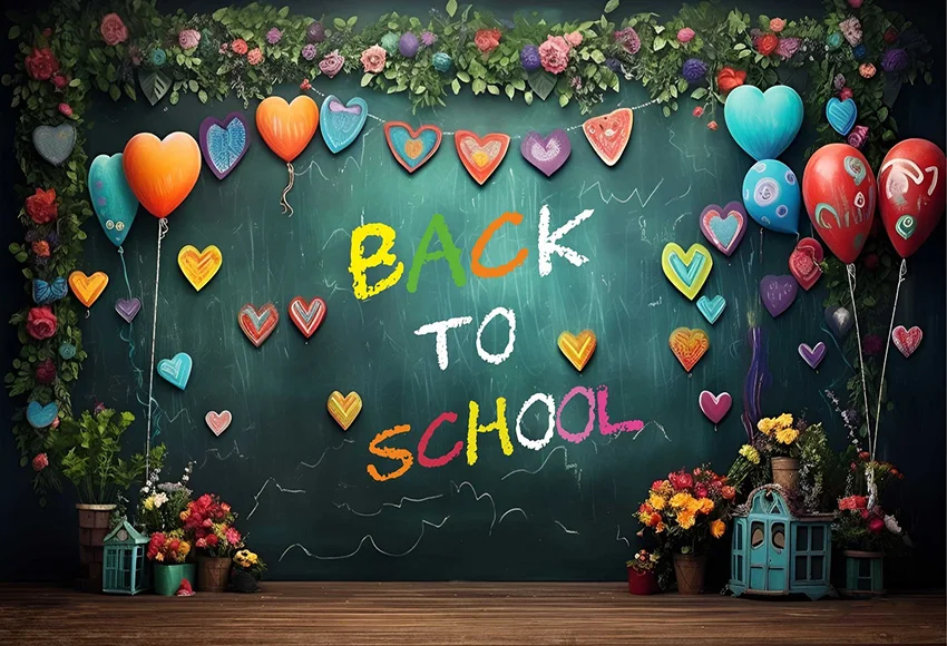 Mehofond Photography Background Back To School Blackboard Book Kid Birthday Party Cake Smash Portrait Decor Backdrop Photo Studi