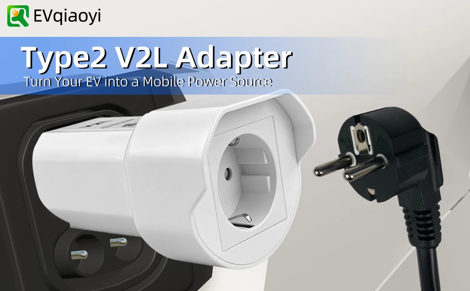 EVqiaoyi BYD V2L Typ2 Fahrzeug-zu-Last-Entladeadapter für BYD ATTO3/Dolphin/Seal/Han/Tang/Sealion, Stromversorgung für Outdoor-Camping – Detail 2