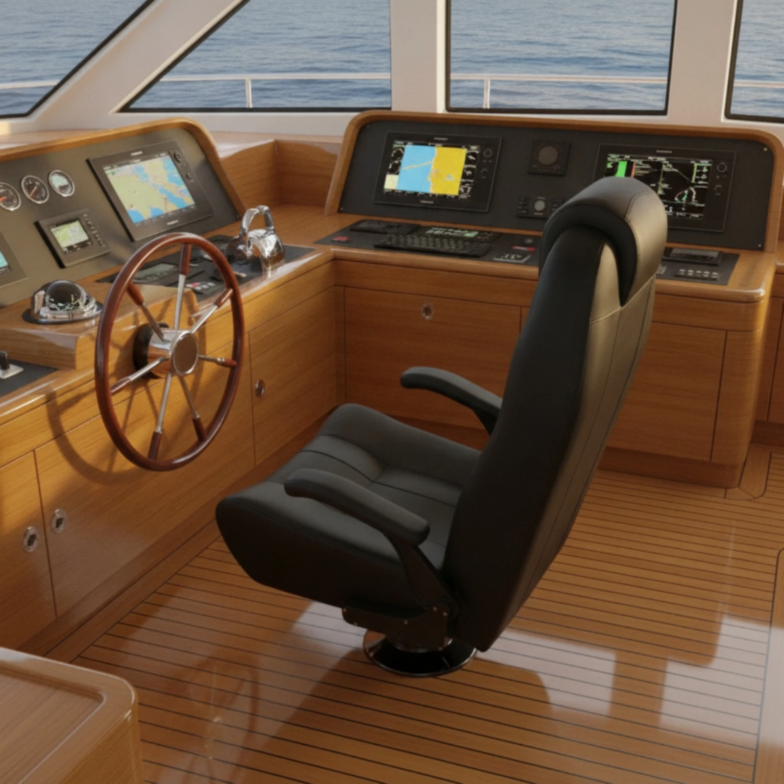 Boat Driver Seat with Armrests contouredStyle High-Back Boat Seat Helm Chair Sturdy Seating Reliable for Anglers, Fishing Boats