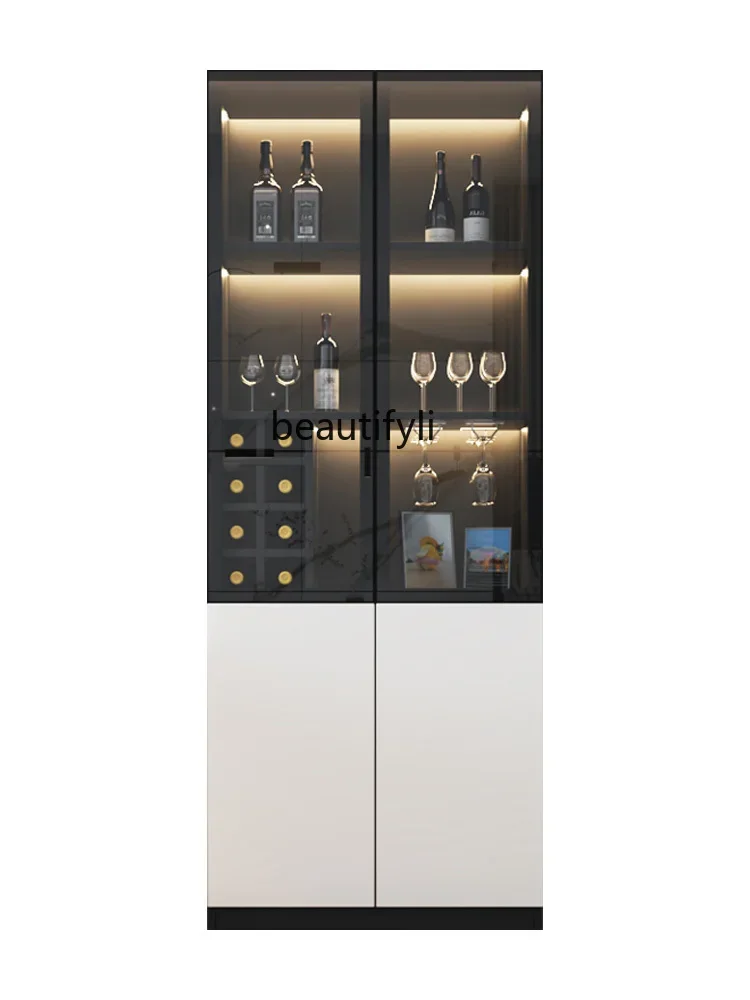 

Living Room Glass Wine Cabinet Modern Minimalist Small Wine Cabinet TV Side Cabinet Small