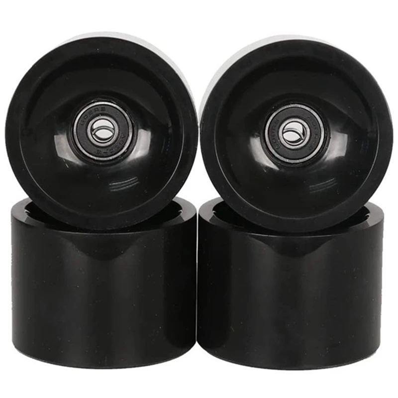 

【BIG SALE】Set Of 4 Wheels 70Mm 78A Offset Hub Solid Longboard Wheels With ABEC 9 Black Bearing Smooth Longboarding Wheels