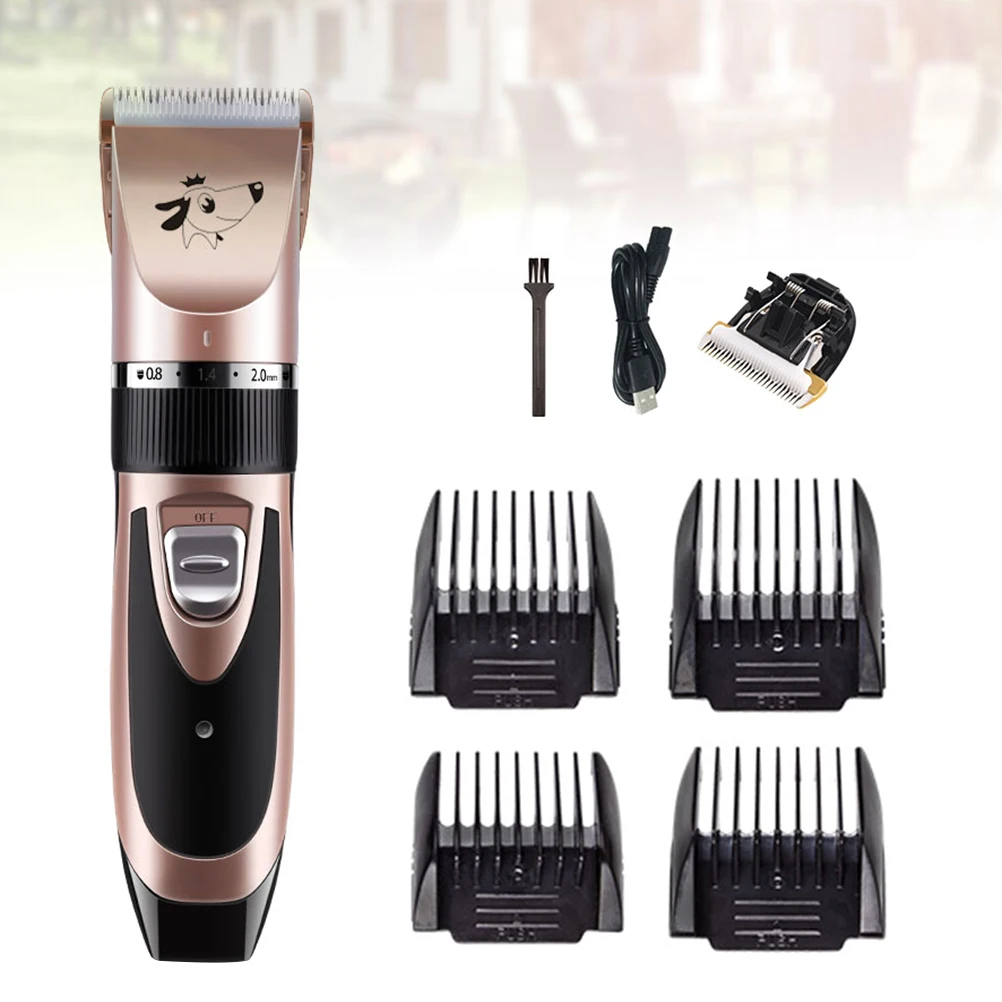 

1 Set Usb Rechargeable Pet Trimmer For Dog Cat Ceramic Blade Electric Grooming Clippers Anti Slip Design Safe Quiet Hair Cutting
