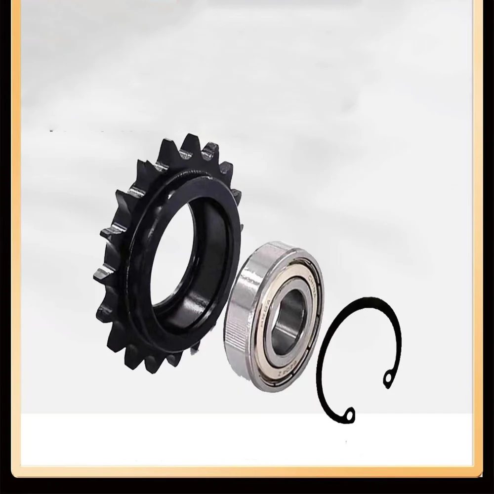 1pcs Single/Double 08B Sprocket with Bearing 45# Steel Idler Sprocket Drive Chain Gear 13Teeth-18Teeth Bore 9mm 10 12 15 17 20mm