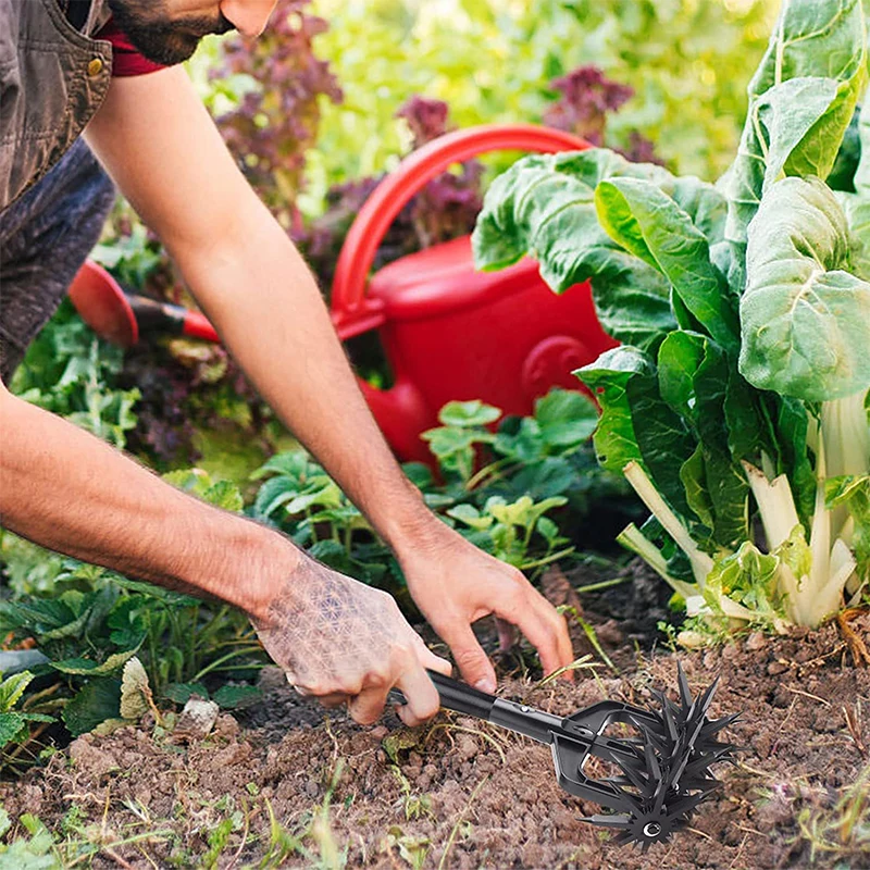 أداة خدش التربة اليدوية، أداة المزارع الدوارة، أداة العشب في الحديقة، أداة خدش العشب، قطعة أثرية لخدش الحراثة الدوارة