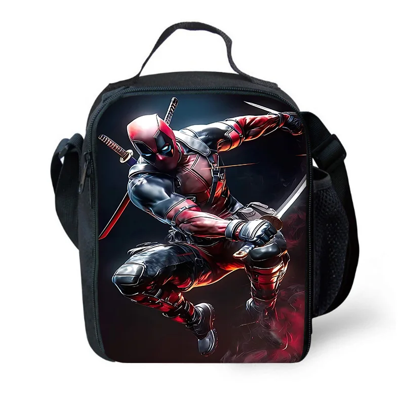 Deadpool-fiambrera térmica reutilizable para niño y niña, bolsa aislante de gran capacidad para pícnic al aire libre