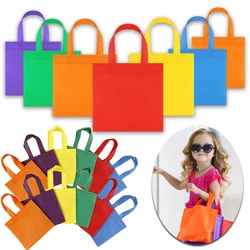 5pcs Blank Goodie Bags 15/20/25cm Non Woven Fabric Reusable Festival Gift Storage Party Favors Bag for Children Birthday TMZ