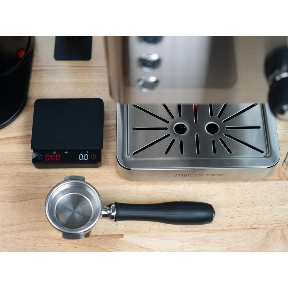 Apex Espressomaschine, gebürsteter Edelstahl