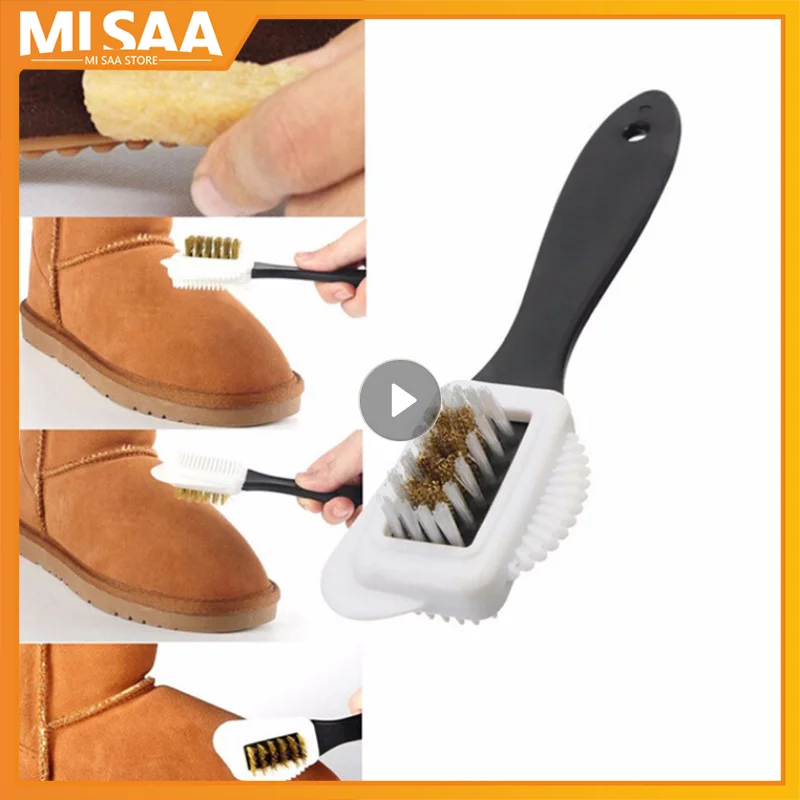 3 Side Cleaning Shoe Brush Plastic S Shape Shoe Cleaner For Suede Snow Boot Leather Shoes Household Cleaning Tools Accessories