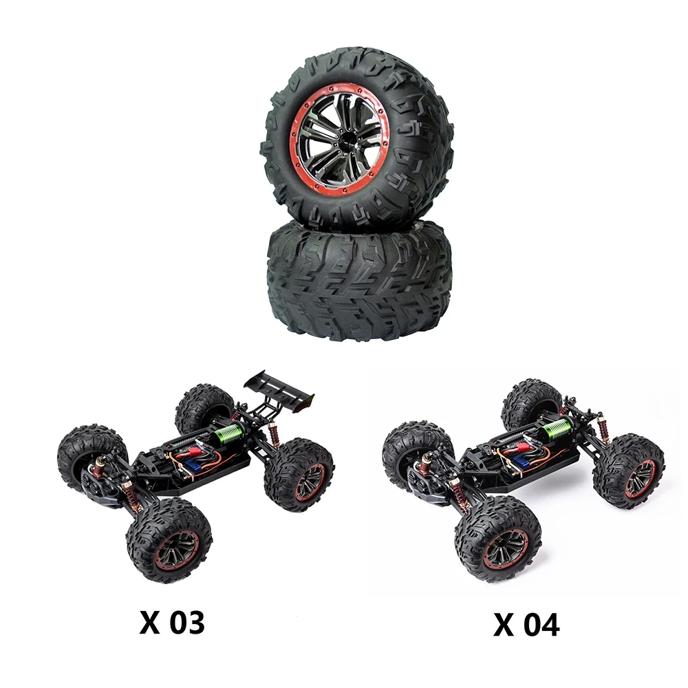 ABUM-RC Car Wheel Tire Tyres For XLF X03 X04 X-03 X-04 1/10 RC Car Brushless Monster Truck Spare Parts Accessories
