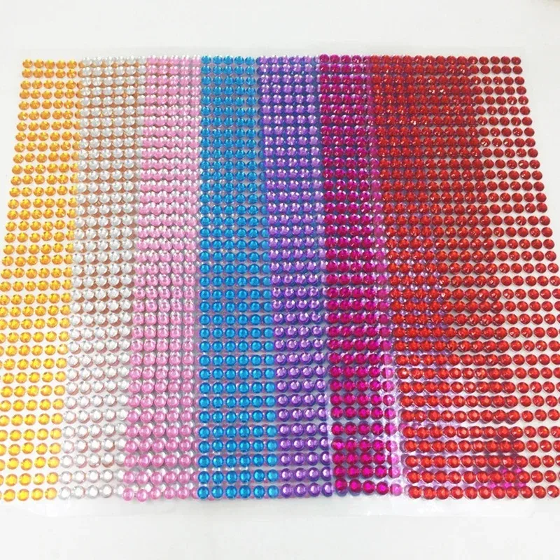 504/900pcs 4/6mm Glue Rhinestones Self Adhesive Acrylic Rhinestone Stickers Kids Rhinestoens for DIY Handcraft 3D Nail Art Decor view 6