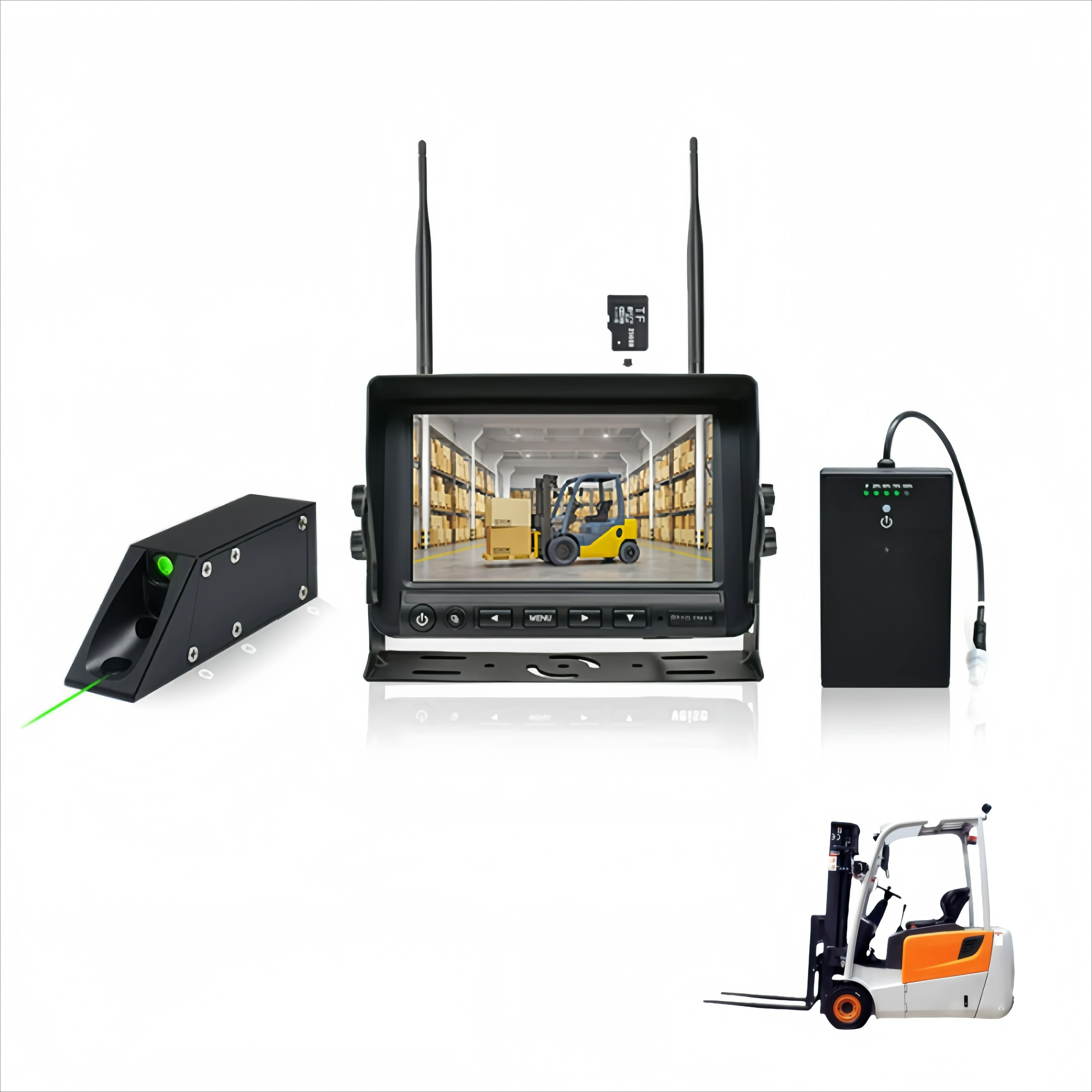 

Беспроводная система резервной камеры для электрического вилочного погрузчика с вилочной камерой для монитора вилочного погрузчика и перезаряжаемой батареей