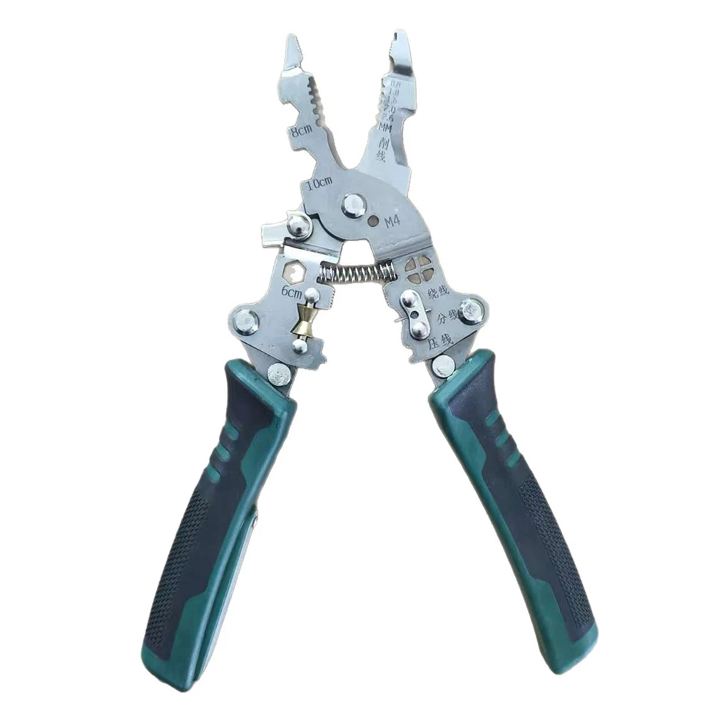 Foldable wire stripper pliers for wire cutting crimping with pulley design multifunctional wire splitter electrician hand tool