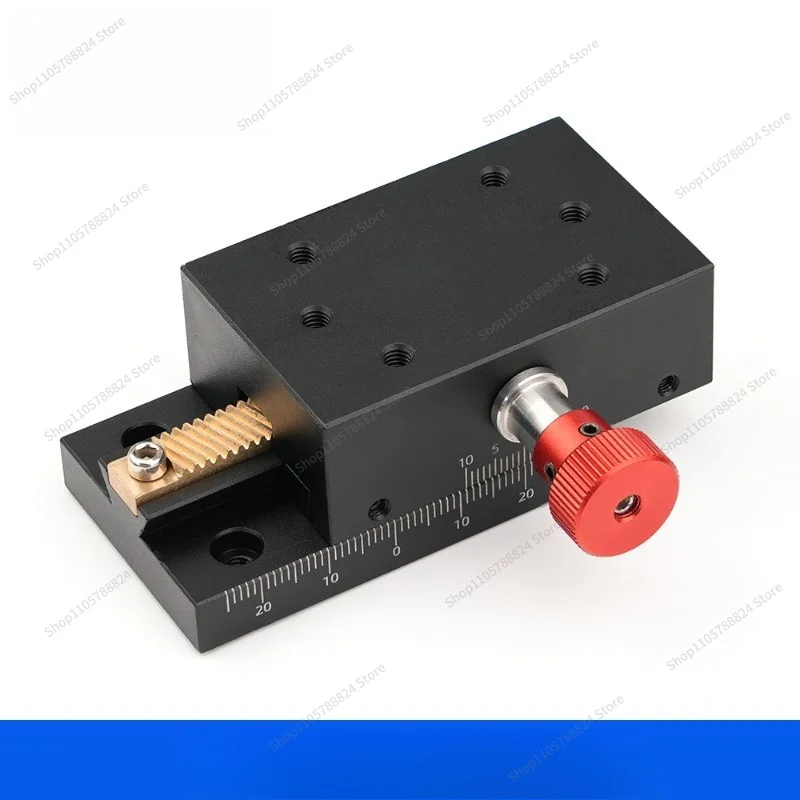 For X-axis Displacement Platform 40 Stroke Slider Gear Rack Manual Fine-tuning Small Precision Dovetail Slide