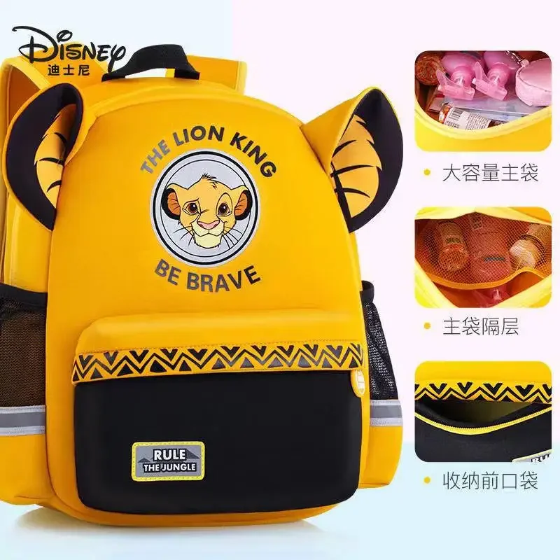 Disney Kids Cartoon Backpack The Lion King Schoolbag Girls Princess Frozen Backpack Primary Schoolbag Kids Backpack