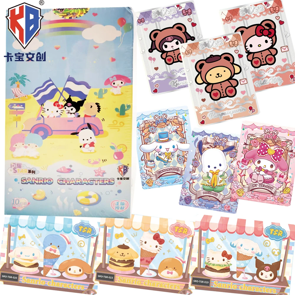 

Kabao натуральная коллекция персонажей Sanrio, карты для детей, яркие и яркие спортивные праздничные звезды, аниме-карты, игрушки, подарки