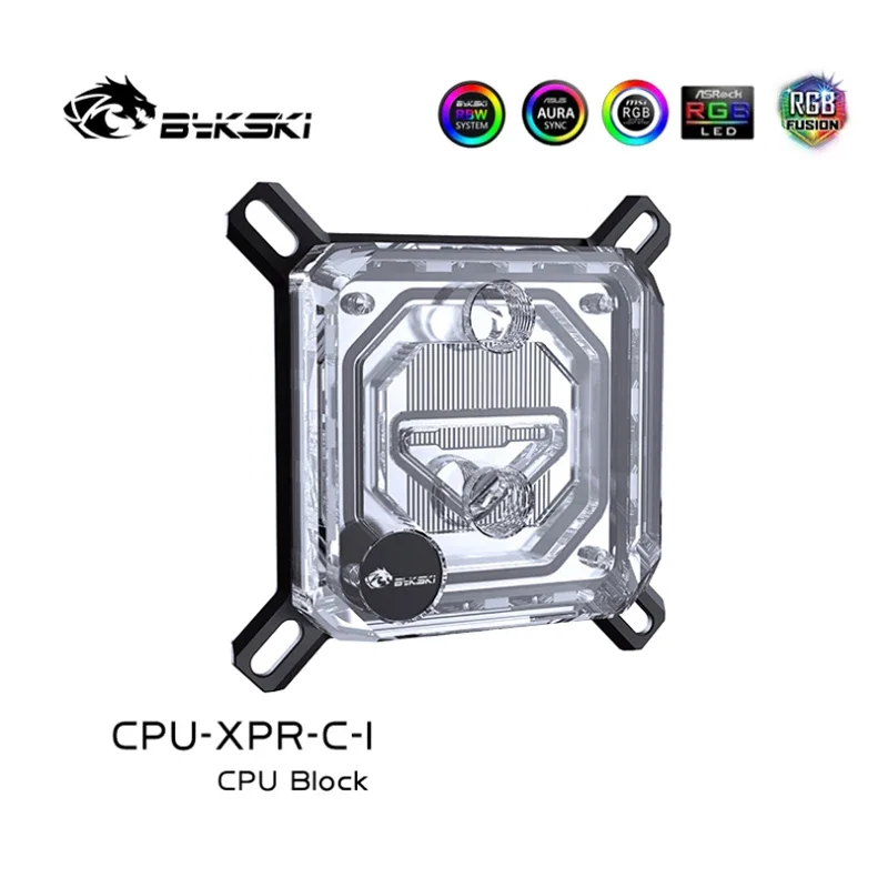 Bykski CPU Block For INTEL LGA115X 1200 1700 2011 /AMD Ryzen 3/5/7 X470 X570 Processor Watercooler Radiator RGB AURA SYNC