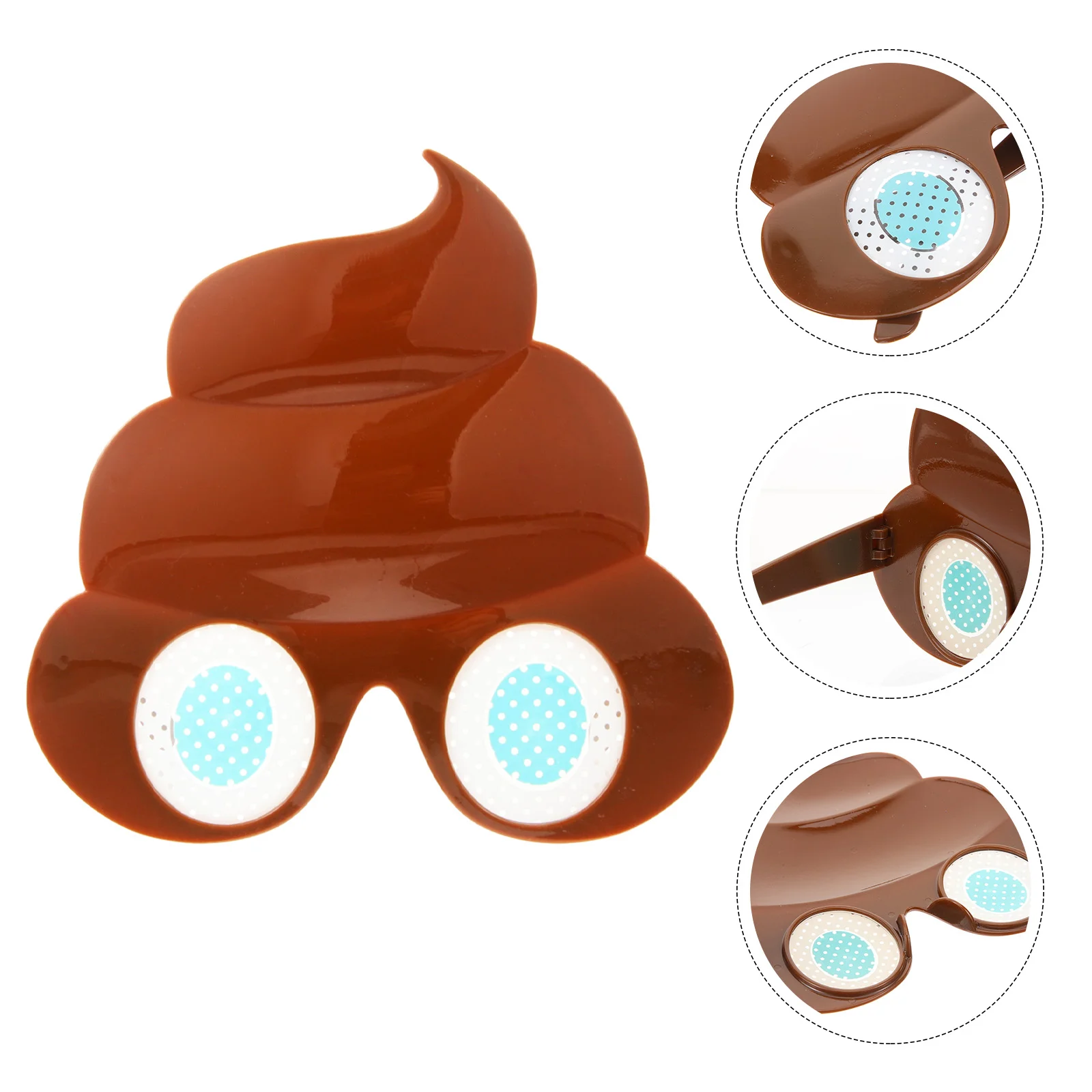 Creative Poop Glasses Unique Sunglasses Prom Party for Adults Ac Trendy Disco Eyeglasses