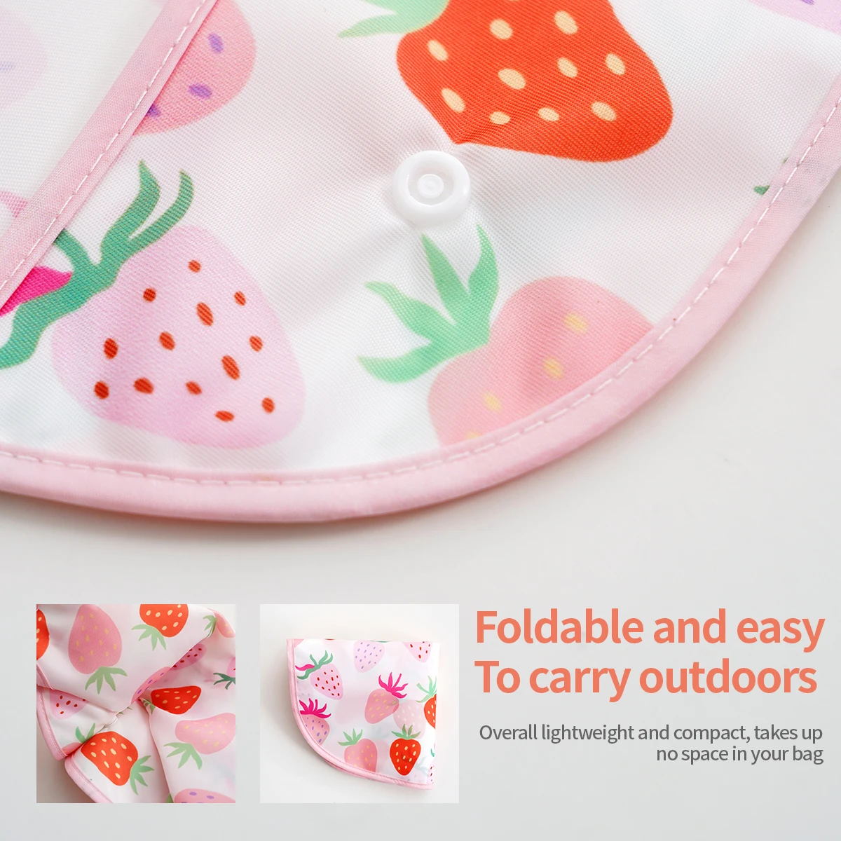 Elinfant 1 Pc Baby Bib For Eating Waterproof Reusable Wipeable Toddler Bibs with Catch-All Pocket Feeding Bibs for Girls & Boys image 5