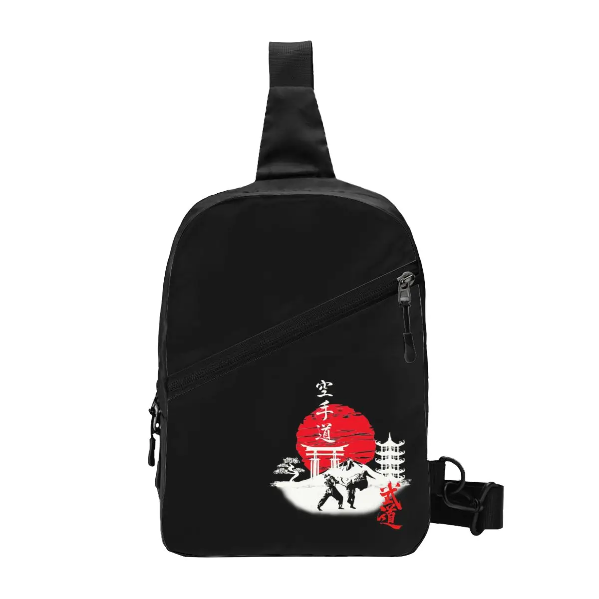

Custom Budo Soul Karate Spirit Sling Chest Bag Martial Arts Crossbody Shoulder Backpack for Men Traveling Daypack