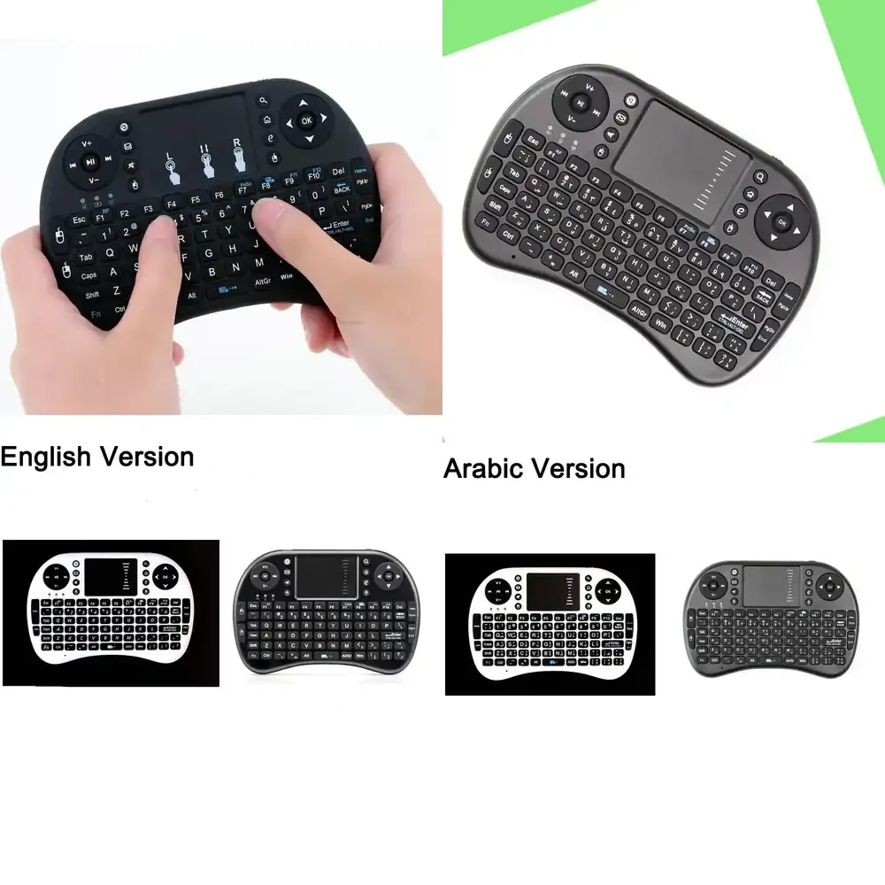 

WAP01 Wireless Mini keyboard Air Mouse English Arabic Russian Hebrew Version Spanish Thai Available for PC Laptop Raspberry