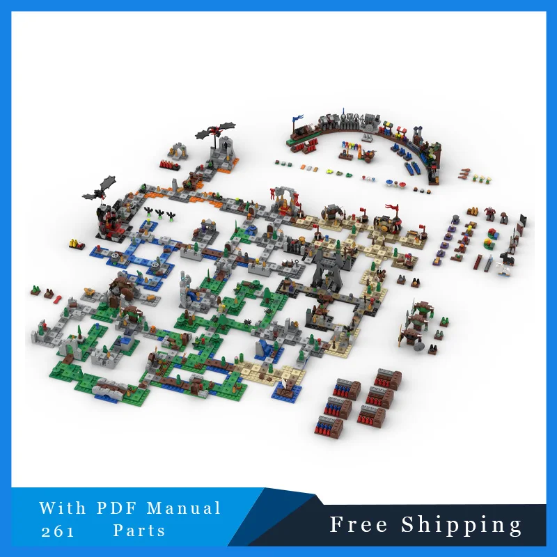 

261 шт., креативная простая серия строительных кирпичей, большая модель племенного блока MOC, детские развивающие игрушки «сделай сам», праздничные подарки