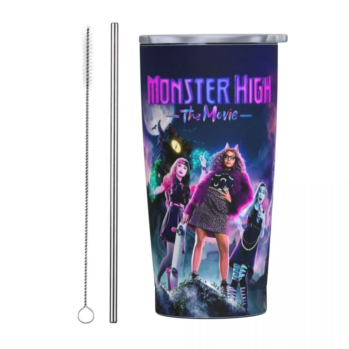 

Стакан для фильмов Monster High, кружка из нержавеющей стали с вакуумной изоляцией для холодных и горячих фильмов, 20 унций